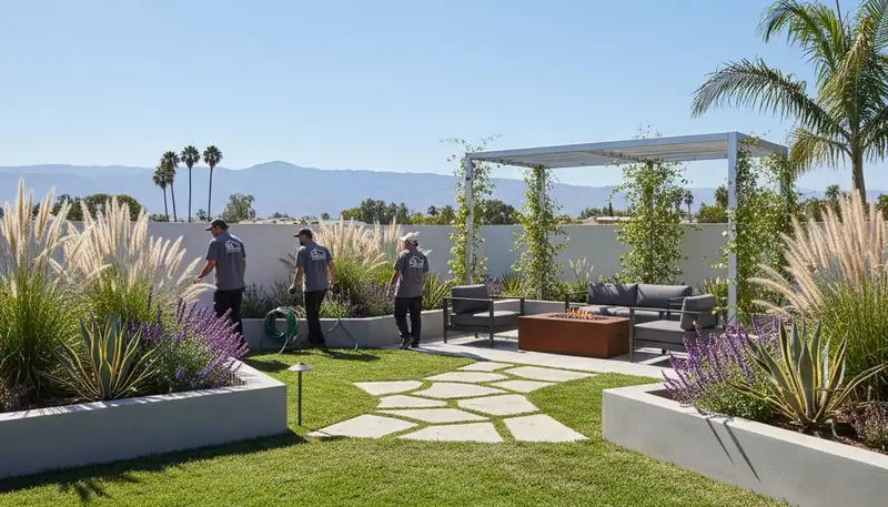 Los Angeles, CA landscaping service for custom outdoor design and yard maintenance