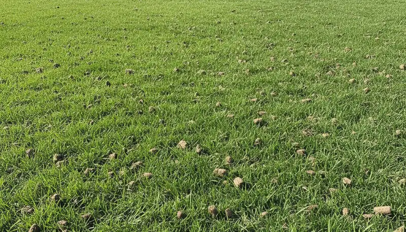 Los Angeles lawn recovering after professional aeration with visible greener, healthier turf growth